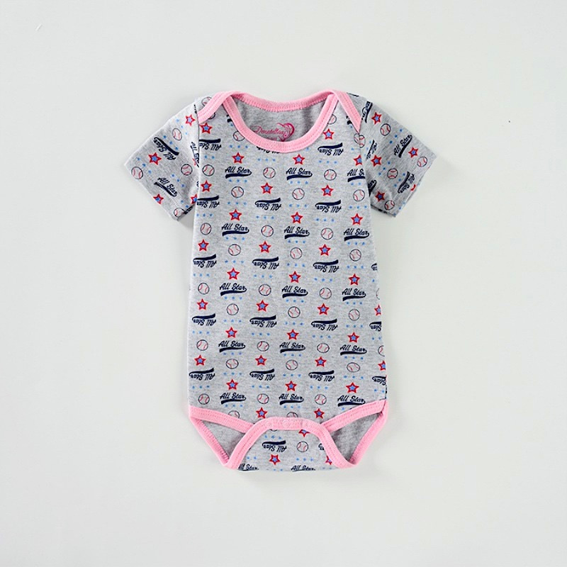 6M Short sleeve Baby Boy Cotton onesie romper bodysuit Soft and Breathable Five Beautiful Designs